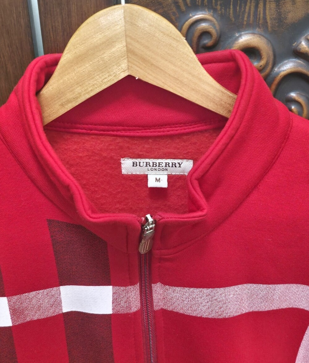 Burberry Deep Red Plaid Zip Jacket. - Picture 2 of 11